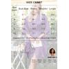 Ekouaer Women’s Satin Robes Silk Kimono Bath Robe Short Ruffled Hem Bride Bridesmaid Sleepwear with Pockets(Deep Purple)