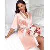 Ekouaer Women’s Satin Robes Silk Kimono Bathrobe 3/4 Sleeve Bridal Bridesmaids Robes Soft Silky Sleepwear S-XXL(Pastel Pink)