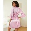 Ekouaer Women’s Silk Robe Set V-neck 2 Piece Bridal Party Robes and Satin Bathrobe Set with Pockets(Light Pink)