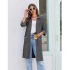 Ekouaer Zipper Robes for Women 3/4 Sleeve Housecoats Knee Length Bathrobe Lightweight Nightgown with Pockets S-3XL(Dark Grey)