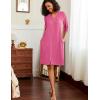 Ekouaer Zipper Robes for Women 3/4 Sleeve Waffle Knit Bathrobe Lightweight Short Housecoat with Pockets Soft Loungewear S-3XL(Peach)