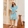 Ekouaer Zipper Robes for Women 3/4 Sleeves Housecoat Soft Nightgowns Sleepwear Mumu House Dresses with Pockets S-3XL(Green White Floral)