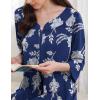 Ekouaer Zipper Robes for Women 3/4 Sleeves Housecoat Soft Nightgowns Sleepwear Mumu House Dresses with Pockets S-3XL(Paisley)