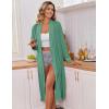 Ekouaer Kimono Robes for Women Long Lightweight Knit Bathrobe Shawl Soft Sleepwear Casual Ladies Loungewear S-XXL(Celadon Green)