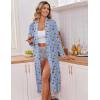 Ekouaer Kimono Robes for Women Long Lightweight Knit Bathrobe Shawl Soft Sleepwear Casual Ladies Loungewear S-XXL(Cool Dogs)