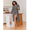 Ekouaer Kimono Robes for Women Long Lightweight Knit Bathrobe Shawl Soft Sleepwear Casual Ladies Loungewear S-XXL(Dark Gray)