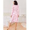 Ekouaer Kimono Robes for Women Long Lightweight Knit Bathrobe Shawl Soft Sleepwear Casual Ladies Loungewear S-XXL(Flamingos)