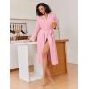 Ekouaer Kimono Robes for Women Long Lightweight Knit Bathrobe Shawl Soft Sleepwear Casual Ladies Loungewear S-XXL(Pink)