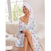 Ekouaer Kimono Robes for Women Long Lightweight Knit Bathrobe Shawl Soft Sleepwear Casual Ladies Loungewear S-XXL(Pink Leopard)