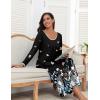Ekouaer Long Nightgowns for Women Long Sleeve Sleepshirts Loungewear Casual Sleepwear Loose Sleep Dress with Pockets(Floral Butterfly)