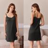 Ekouaer Robe Sets for Women 2 Pieces Nightgown Long Sleeves Bathrobe Soft Sleepwear 2025 S-2XL(Black)