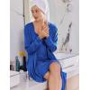 Ekouaer Robe Sets for Women 2 Pieces Nightgown Long Sleeves Bathrobe Soft Sleepwear 2025 S-2XL(Royal Blue)