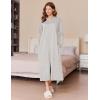 Ekouaer Robe for Women Zipper Robe Loungewear Full Length Sleepwear Pockets Housecoat Casual Straight Robe S-XXL(Light Grey)