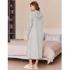 Ekouaer Robe for Women Zipper Robe Loungewear Full Length Sleepwear Pockets Housecoat Casual Straight Robe S-XXL(Light Grey)