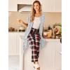 Ekouaer Robes For Women Zipper Front Bathrobe Short Sleeve House Coat Long Nightgown With Pockets Soft Loungewear(A-white)