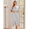 Ekouaer Robes For Women Zipper Front Bathrobe Short Sleeve House Coat Long Nightgown With Pockets Soft Loungewear(A-white)