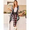 Ekouaer Robes For Women Zipper Front Bathrobe Short Sleeve House Coat Long Nightgown With Pockets Soft Loungewear(Leopard Print)