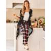 Ekouaer Robes For Women Zipper Front Bathrobe Short Sleeve House Coat Long Nightgown With Pockets Soft Loungewear(Pat11)
