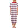 Ekouaer Robes For Women Zipper Front Bathrobe Short Sleeve House Coat Long Nightgown With Pockets Soft Loungewear(Pat6)