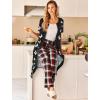 Ekouaer Robes For Women Zipper Front Bathrobe Short Sleeve House Coat Long Nightgown With Pockets Soft Loungewear(Pat9)