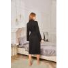 Ekouaer Robes for Women Long Sleeve Knit Kimono Bathrobe Soft Lightweight Loungewear Ladies Cotton Sleepwear