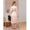 Ekouaer Silk Robes for Women Shawl Collar Satin Bathrobe Long Bride Wedding Party Robe Lightweight Sexy Sleepwear S-XXL(Champagne)