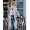 Ekouaer Waffle Robes for Women Long Zipper Bathrobes Lightweight House Coat Soft Sleepwear with Pockets Loungewear S-XXL(Light Gray)