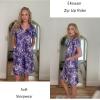 Ekouaer Women Robe Zipper Front Mumu Duster Robes Zip Up Housecoat Soft Sleepwear with Pockets(A Floral Purple)