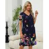 Ekouaer Women Robe Zipper Front Mumu Duster Robes Zip Up Housecoat Soft Sleepwear with Pockets(Colorful Butterfly)