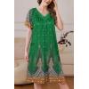 Ekouaer Women Robe Zipper Front Mumu Duster Robes Zip Up Housecoat Soft Sleepwear with Pockets(Feather Green)