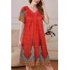 Ekouaer Women Robe Zipper Front Mumu Duster Robes Zip Up Housecoat Soft Sleepwear with Pockets(Feather Red)