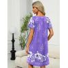 Ekouaer Women Robe Zipper Front Mumu Duster Robes Zip Up Housecoat Soft Sleepwear with Pockets(Floral Lilac)