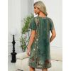 Ekouaer Women Robe Zipper Front Mumu Duster Robes Zip Up Housecoat Soft Sleepwear with Pockets(Green Ethnic Floral)