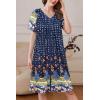 Ekouaer Women Robe Zipper Front Mumu Duster Robes Zip Up Housecoat Soft Sleepwear with Pockets(Mandala Blue)