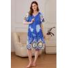 Ekouaer Women Robe Zipper Front Mumu Duster Robes Zip Up Housecoat Soft Sleepwear with Pockets(Mandola)
