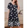 Ekouaer Women Robe Zipper Front Mumu Duster Robes Zip Up Housecoat Soft Sleepwear with Pockets(White Butterfly)