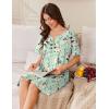 Ekouaer Women Zip Up Robe Short Bathrobe Lightweight House Coats Floral Print House Dress with Pockets Nightgown S-3XL(Aqua Multi)
