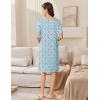 Ekouaer Women Zip Up Robe Short Bathrobe Lightweight House Coats Floral Print House Dress with Pockets Nightgown S-3XL(Blue Florals)