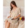 Ekouaer Women Zip Up Robe Short Bathrobe Lightweight House Coats Floral Print House Dress with Pockets Nightgown S-3XL(Yellow Floral)