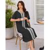 Ekouaer Women Zipper Robe Lightweight House Coat Zipper Front Long Nightgown Soft Loungewear with Pockets S-3XL(Black)