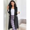 Ekouaer Women Zipper Robe Long Sleeve House Coats Velour Robes Soft Bathrobe with Pockets Nightgown S-3XL(Black)