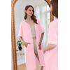 Ekouaer Women Zipper Robe Short Sleeve Duster Housecoat Short Bathrobes Zip Front Nightgown with Pockets S-3XL(Pink)