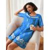 Ekouaer Women Zipper Robe Short Sleeves House Coat Zipper Front Bathrobe Sleepwear with Pockets Housecoat Nightgown(Floral Blue)