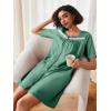 Ekouaer Women Zipper Robe Short Sleeves House Coat Zipper Front Bathrobe Sleepwear with Pockets Housecoat Nightgown(Gray Green)