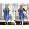 Ekouaer Women Zipper Robe Short Sleeves House Coat Zipper Front Bathrobe Sleepwear with Pockets Housecoat Nightgown(Navy)
