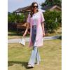 Ekouaer Women Zipper Robe Short Sleeves House Coat Zipper Front Bathrobe Sleepwear with Pockets Housecoat Nightgown(Pink)