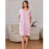 Ekouaer Women Zipper Robe Short Sleeves House Coat Zipper Front Bathrobe Sleepwear with Pockets Housecoat Nightgown(Pink)