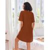 Ekouaer Women Zipper Robes Knit Short Bathrobe Lightweight House Coat with Pockets Soft Nightgown S-XXL(Caramel)