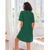 Ekouaer Women Zipper Robes Knit Short Bathrobe Lightweight House Coat with Pockets Soft Nightgown S-XXL(Green)