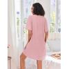 Ekouaer Women Zipper Robes Knit Short Bathrobe Lightweight House Coat with Pockets Soft Nightgown S-XXL(Hot Pink)